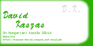 david kaszas business card